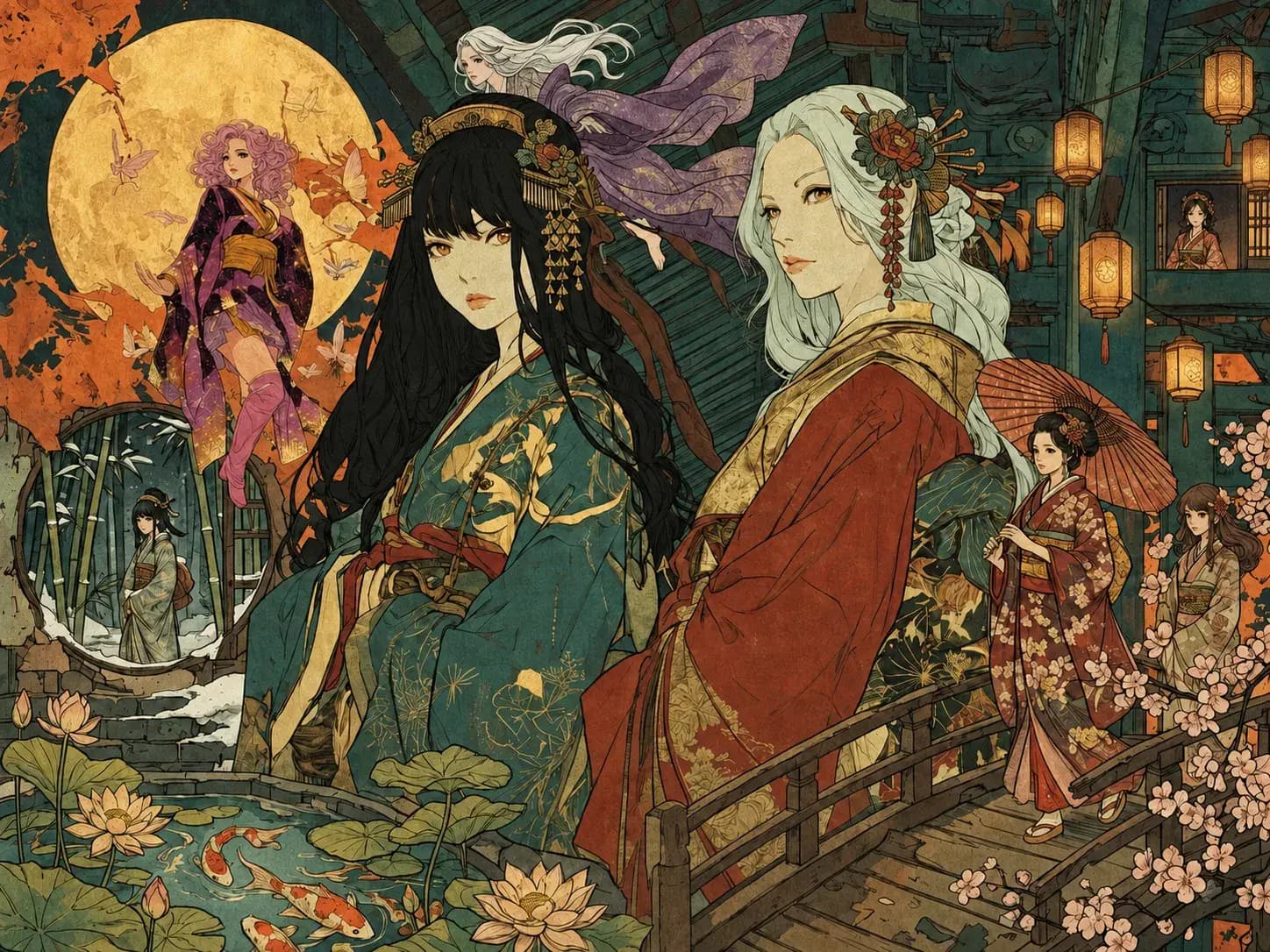 MOONDOLLZ コンセプトアート(月夜+和装)